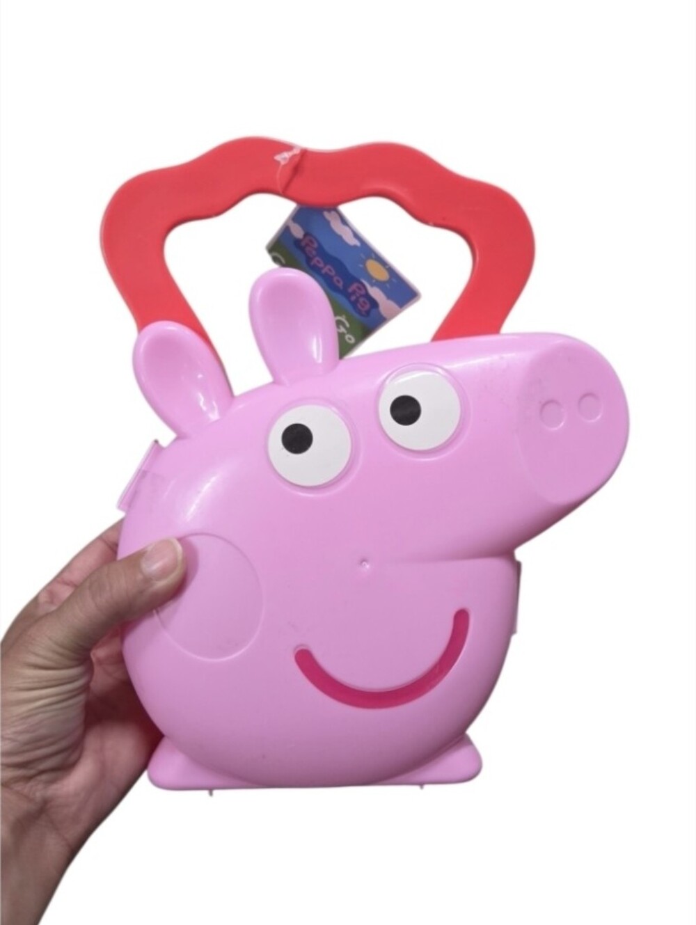 Kids Pink Peppa Pig Grab N Go Carry Case Toy